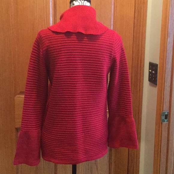 Red Shimmery Wweater by Calvin Klein NEW with Tags FAST SHIP ~ Soft and Comfy! - Picture 3 of 8
